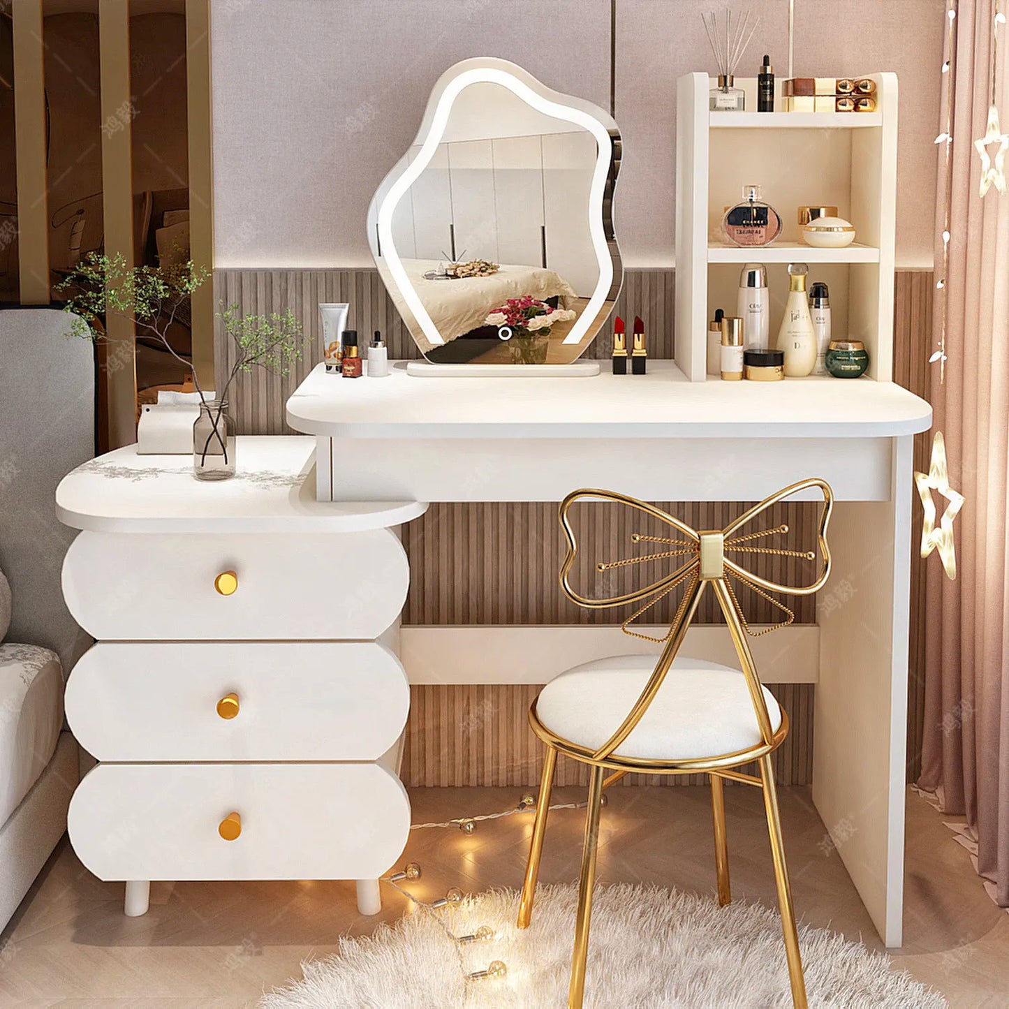 DUTRIEUX European Vanity Table With Mirror And Storage