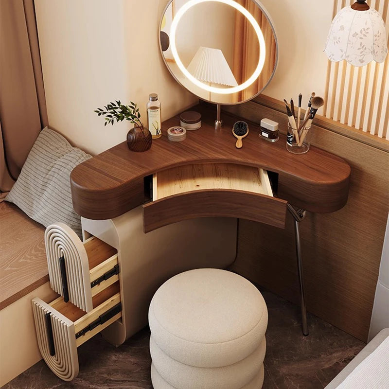 XMSJ Vintage Aesthetic Elegant Vanity Table Furniture