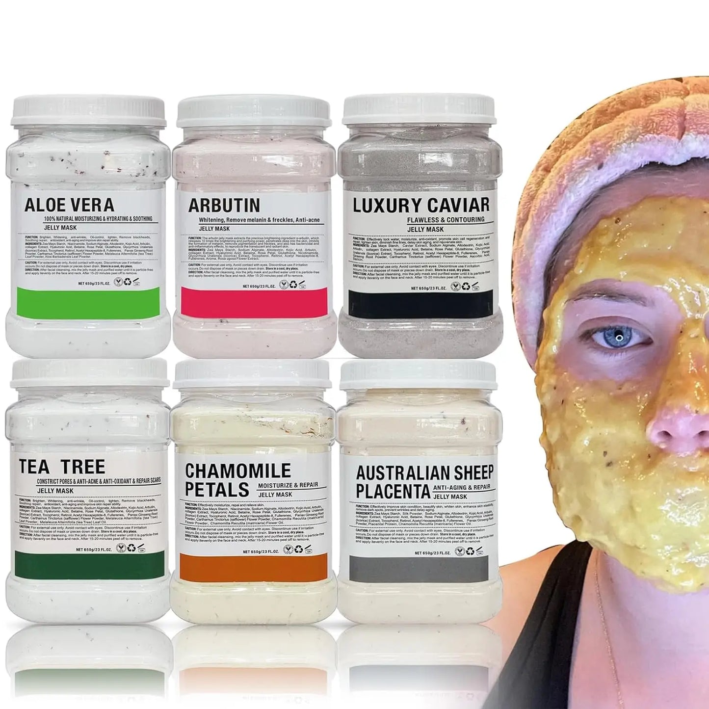 6PCS Jelly Mask Powder Professional  Masks Beauty Salon Use Facial Skin Care