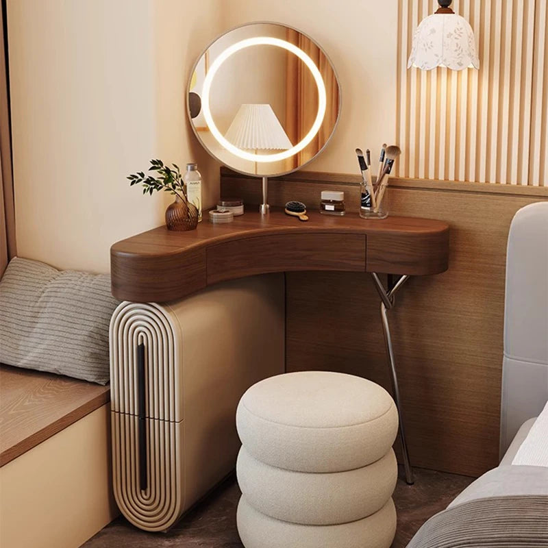XMSJ Vintage Aesthetic Elegant Vanity Table Furniture