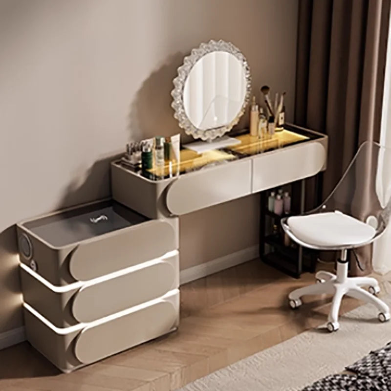 XMSJ Modern Premium Vanity Table With Five Drawers