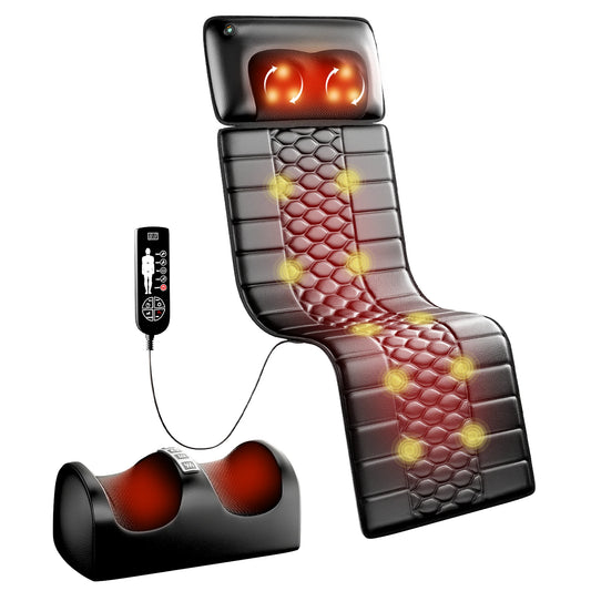 HIMOUTA Shiatsu Full Body Massage Mat With Heat And Motors