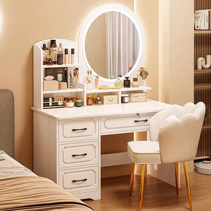 Cosmetics Bedroom Vanity Table  European Chair Storage