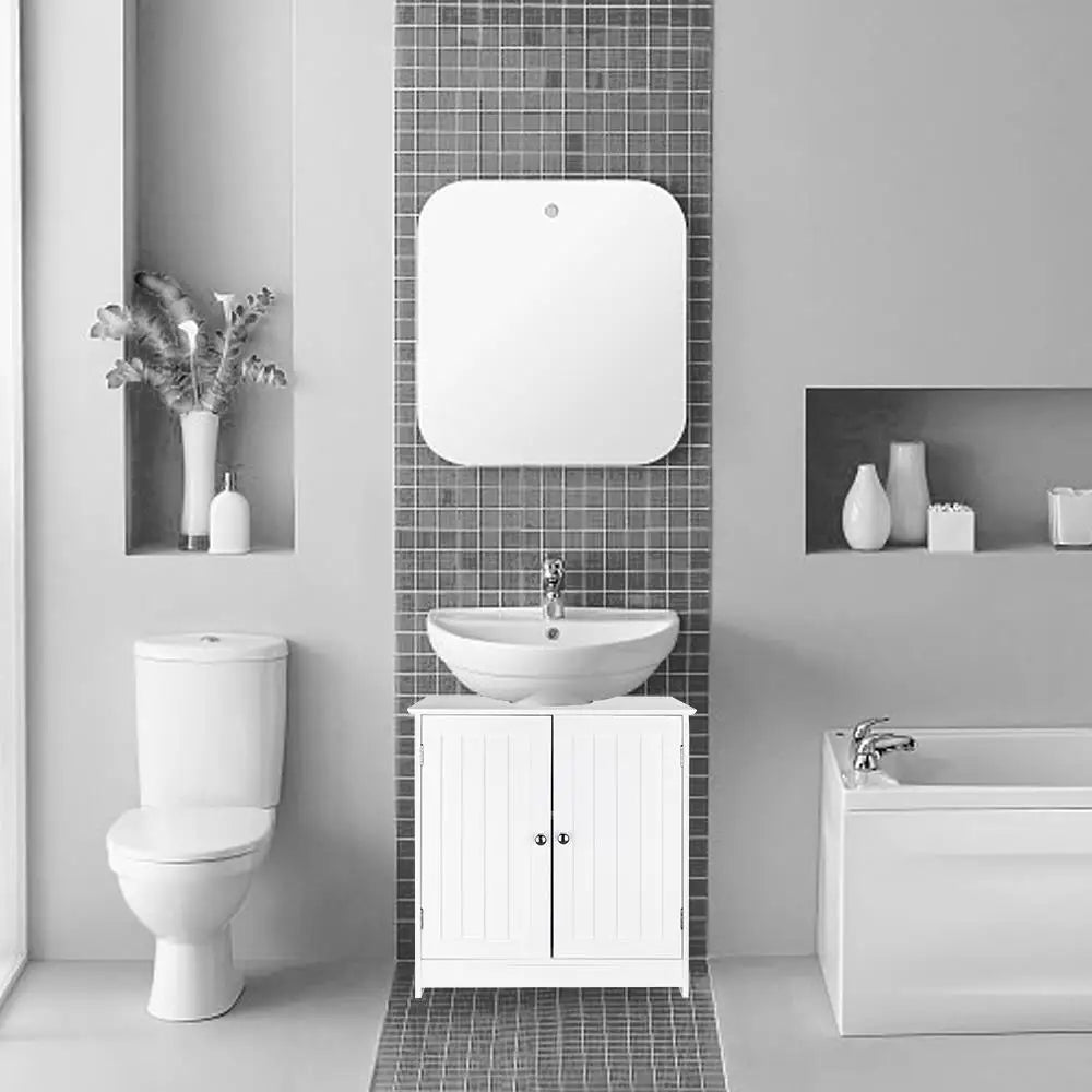 Solid Wood Bathroom Vanity Sink Cabinet Under Sink Storage