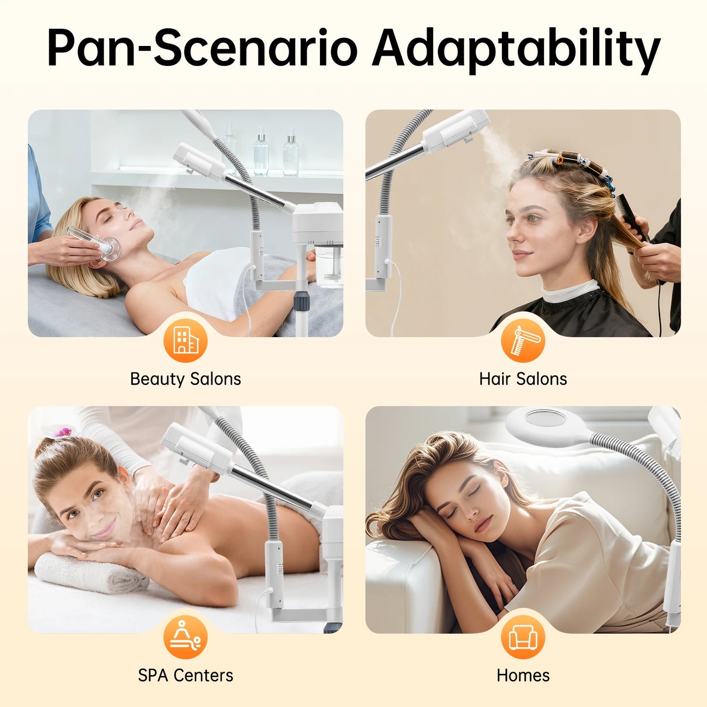 Bymaocar Professional Facial Steamer 2-In-1 800W 110V