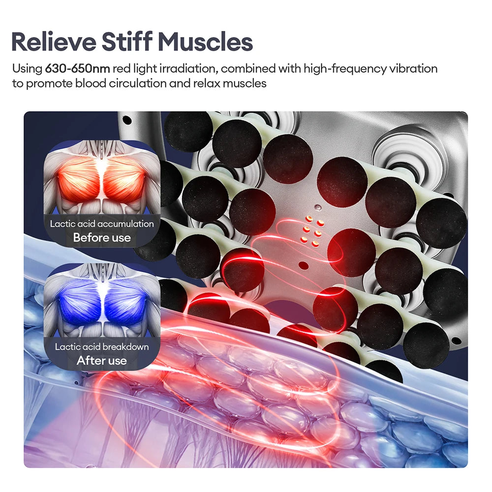 Foreverlily 24 Head Fascia Gun 9 Modes High Frequency Massager