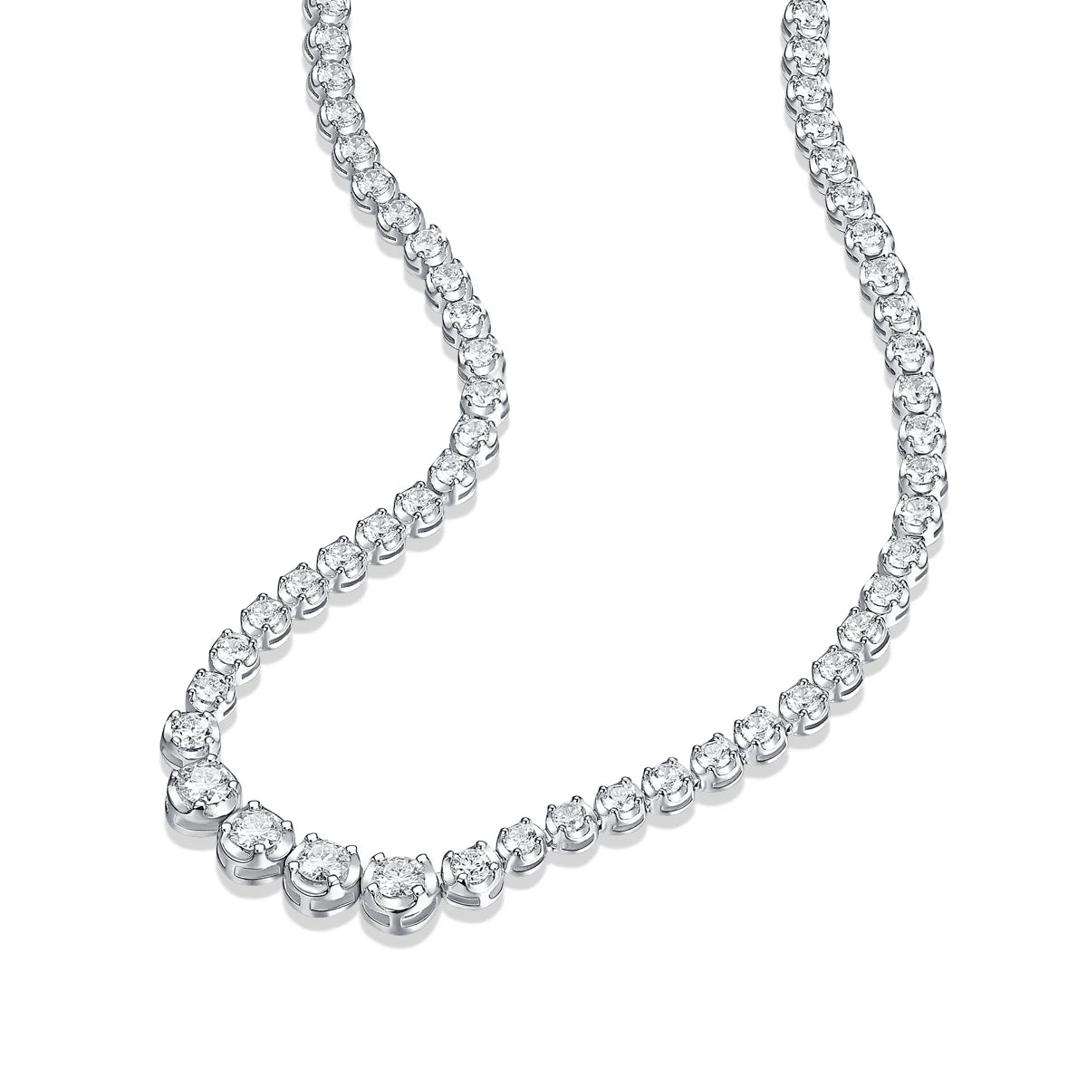 925 Sterling Silver Moissanite Necklace For Women Casual