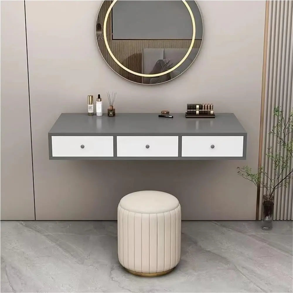 Floating Vanity Desk Wall Mount Minimalist Modern Space Saving Design
