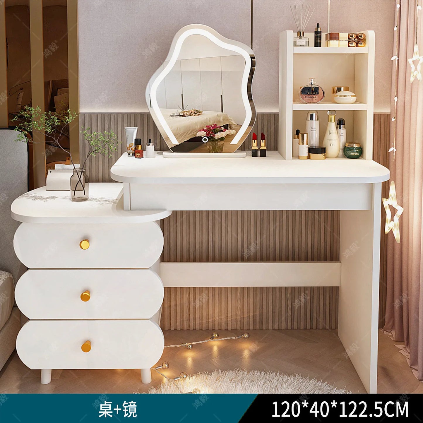 DUTRIEUX European Vanity Table With Mirror And Storage