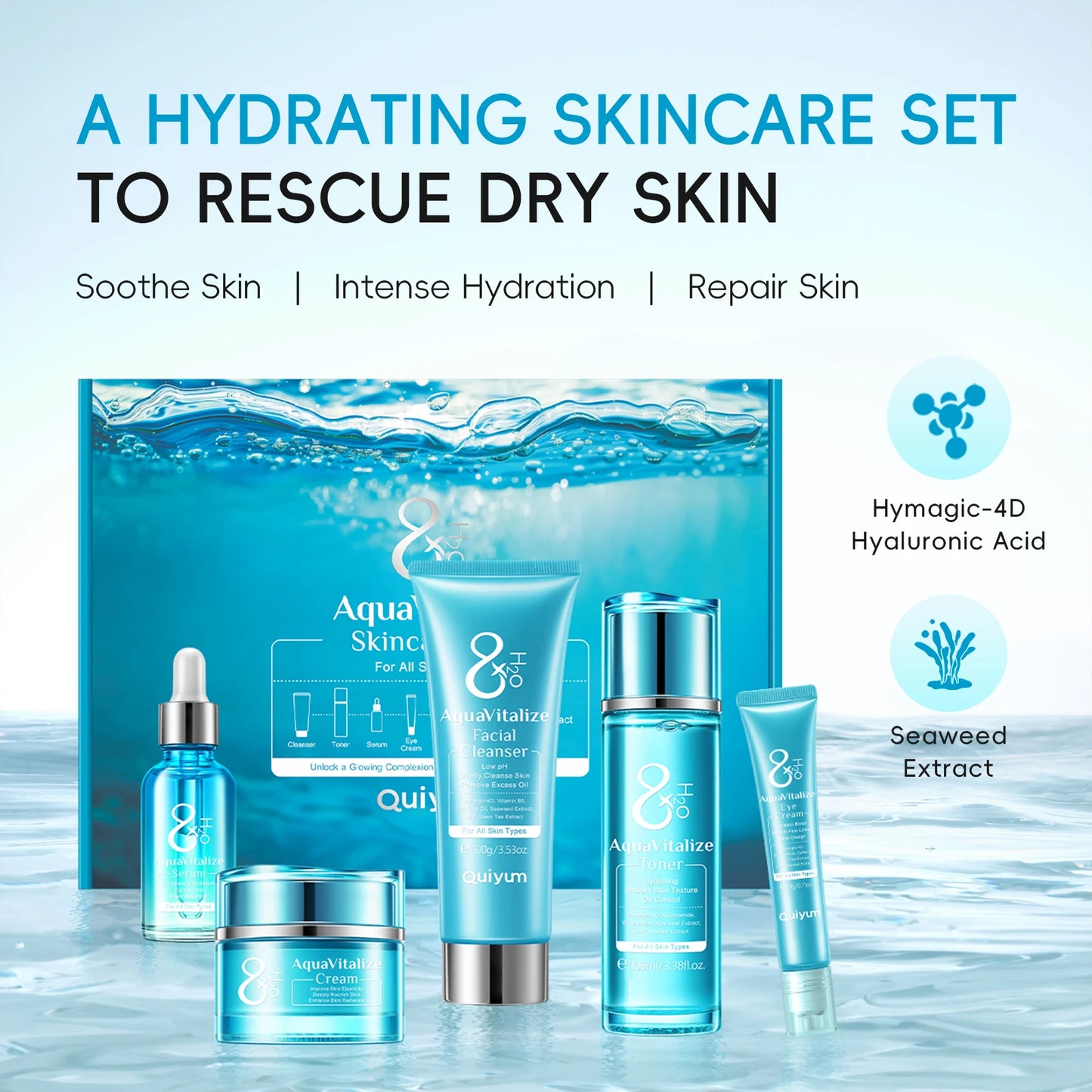 LAIKOU AquaVitalize 8X Hydration Skincare Set Five Piece