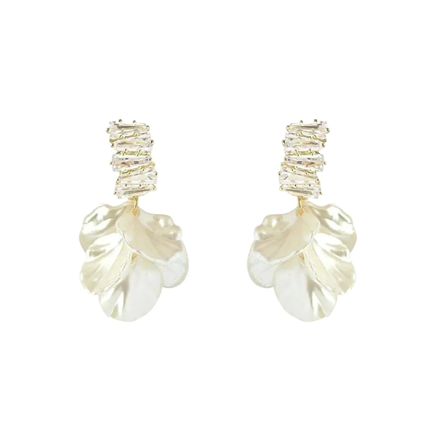 Flower Earrings for Women Glass Rose Drop Earrings