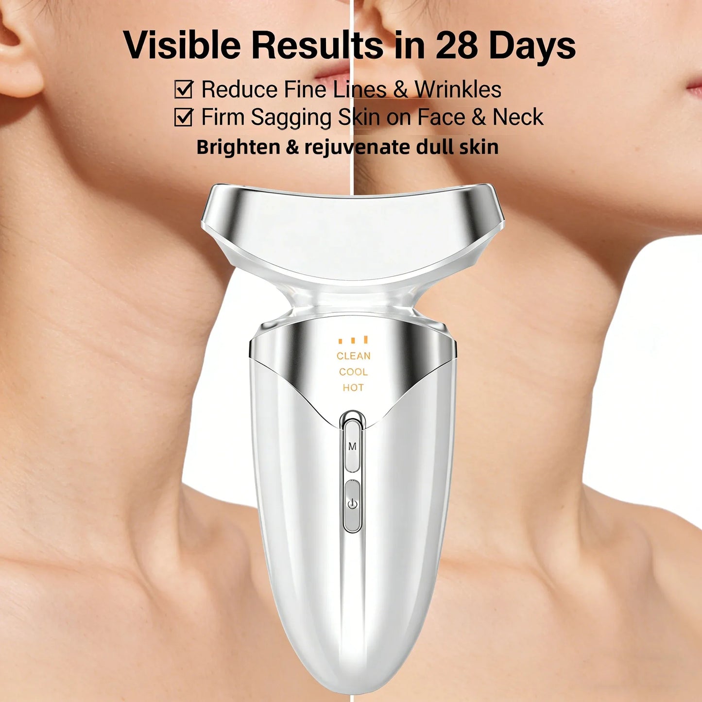 Yongrow 3in1 LED Hot Cold Face Neck Lifting Tightening Device