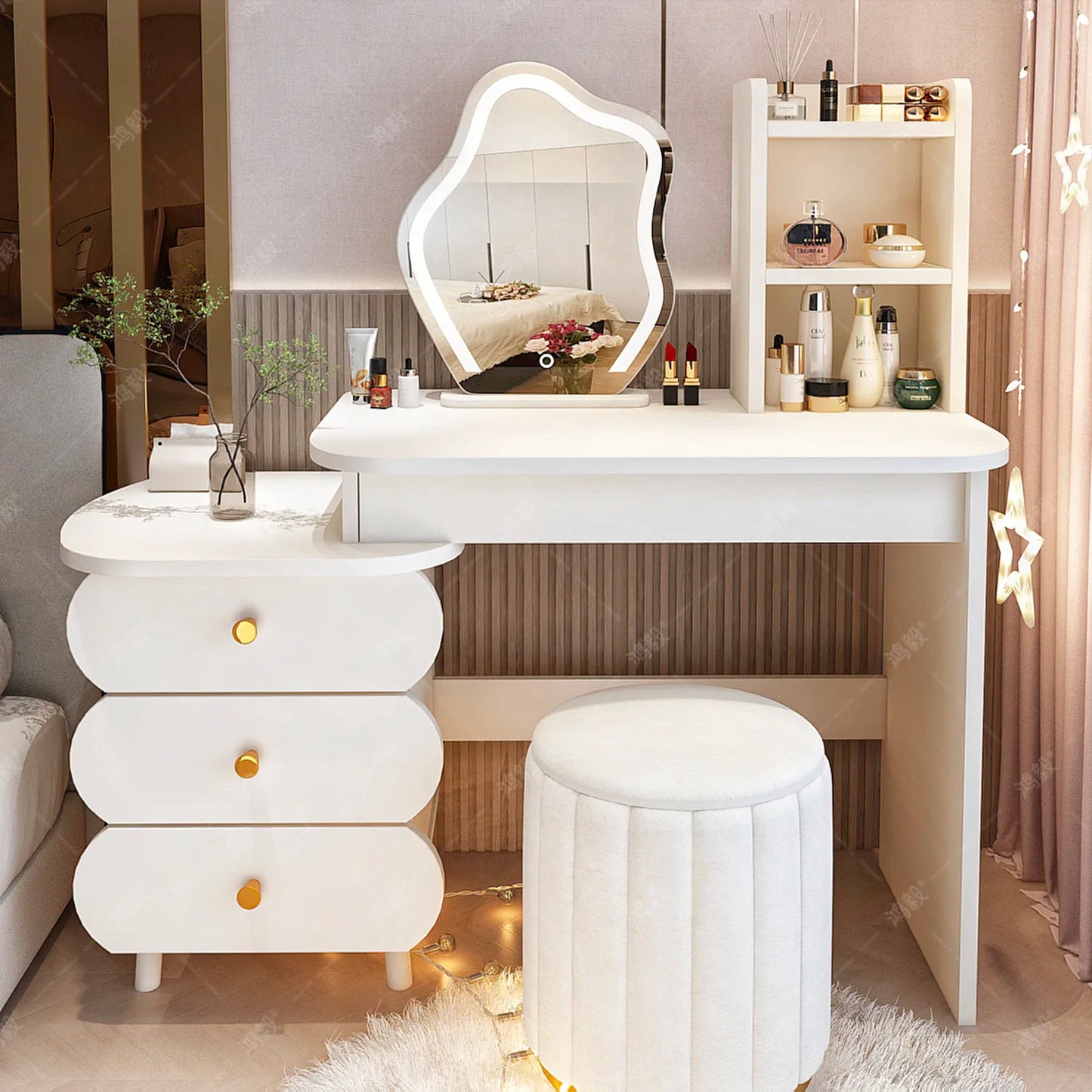 DUTRIEUX European Vanity Table With Mirror And Storage