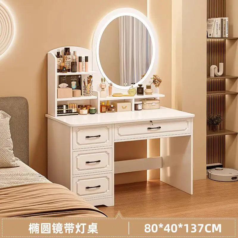Cosmetics Bedroom Vanity Table  European Chair Storage