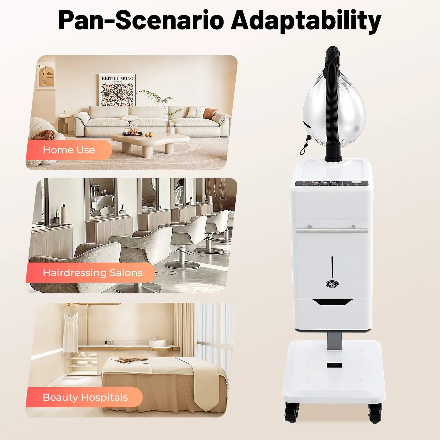 Nano Hair Steamer With Negative Ion Spray For Hair Care