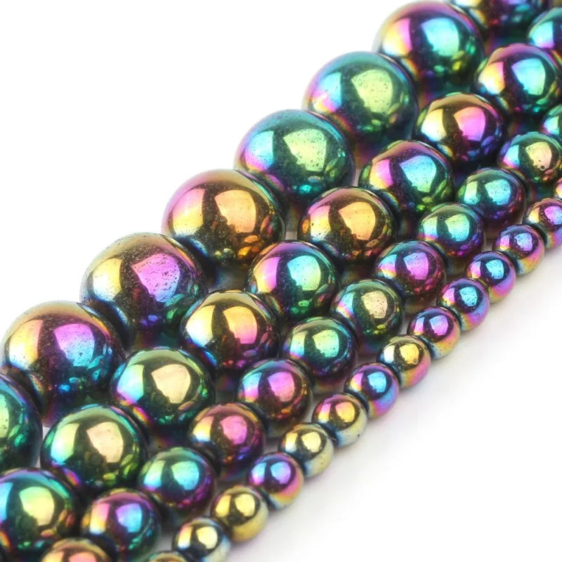 Natural Black Hematite Beads Round Loose Beads For Jewelry Making