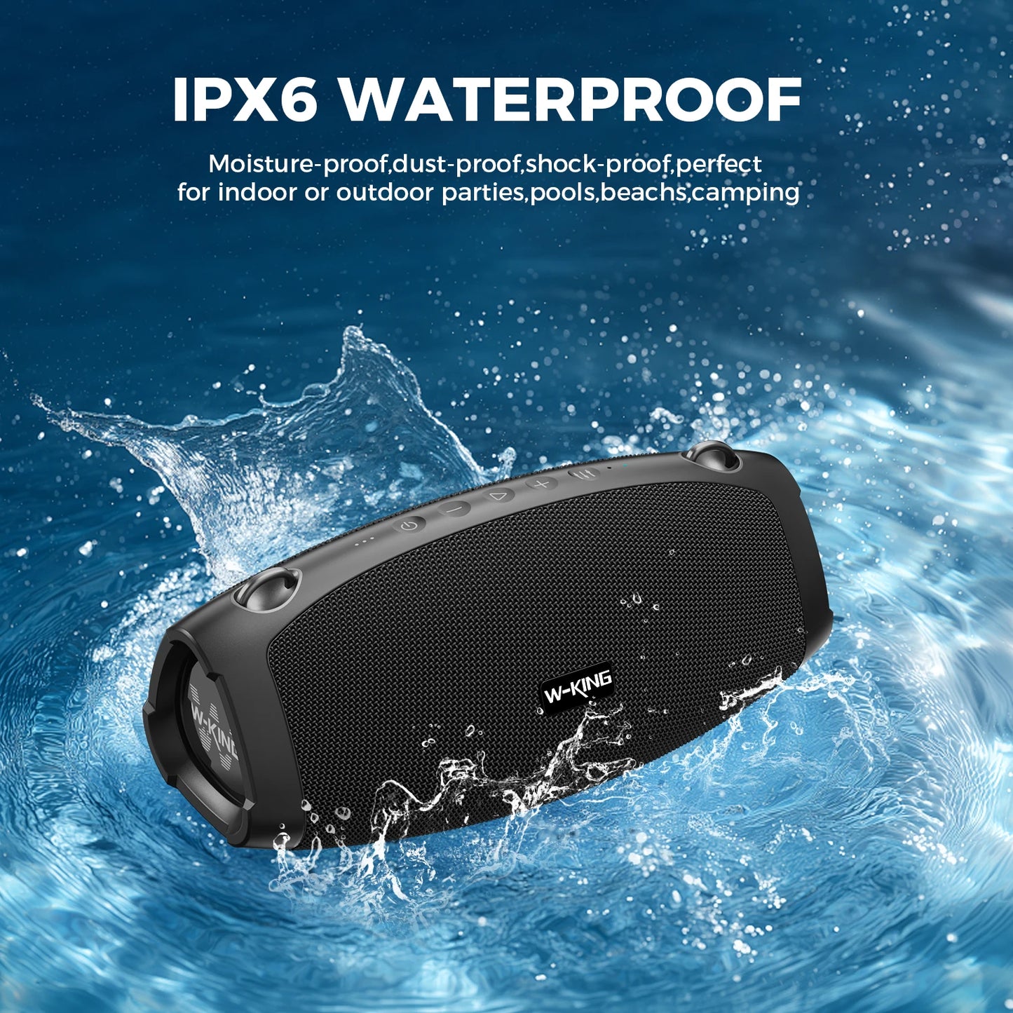 W-King 70W Portable Outdoor Waterproof Bluetooth Speaker