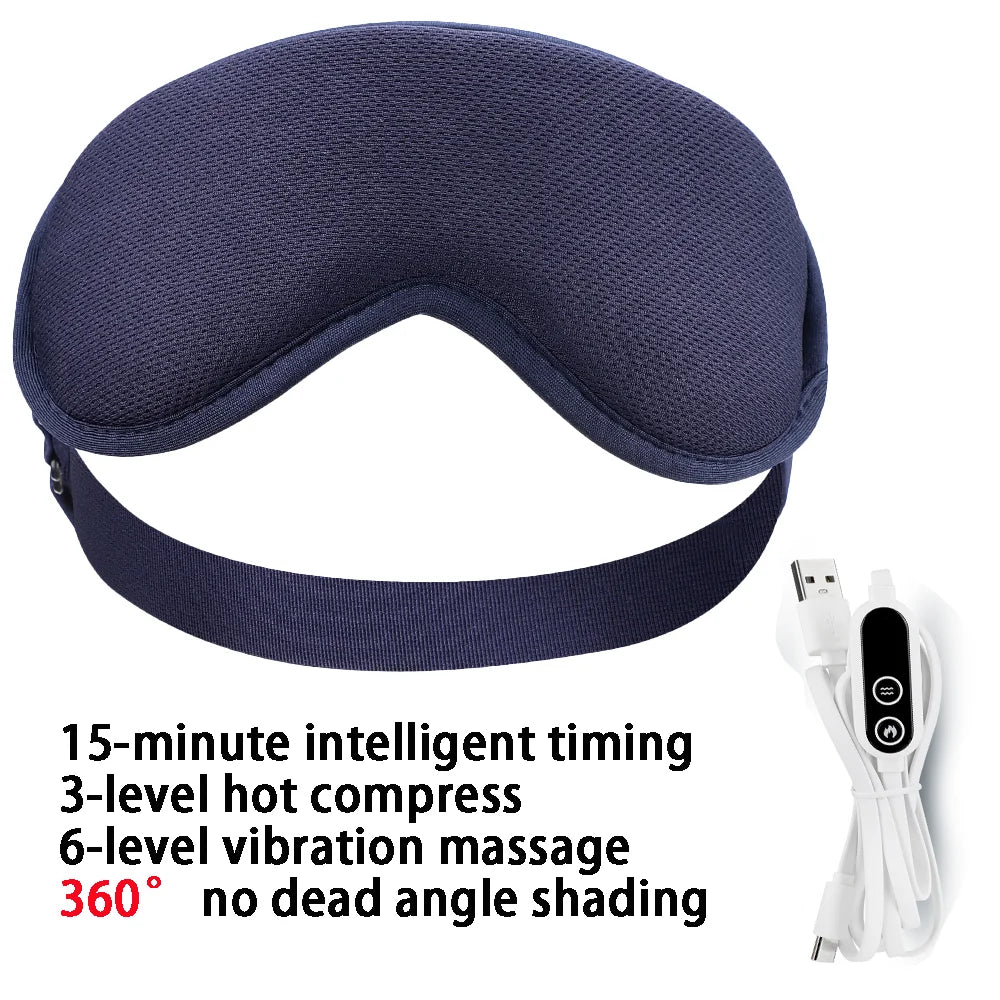 Moajaza 3D Steam Eye Mask With 6 Level Vibration Massage