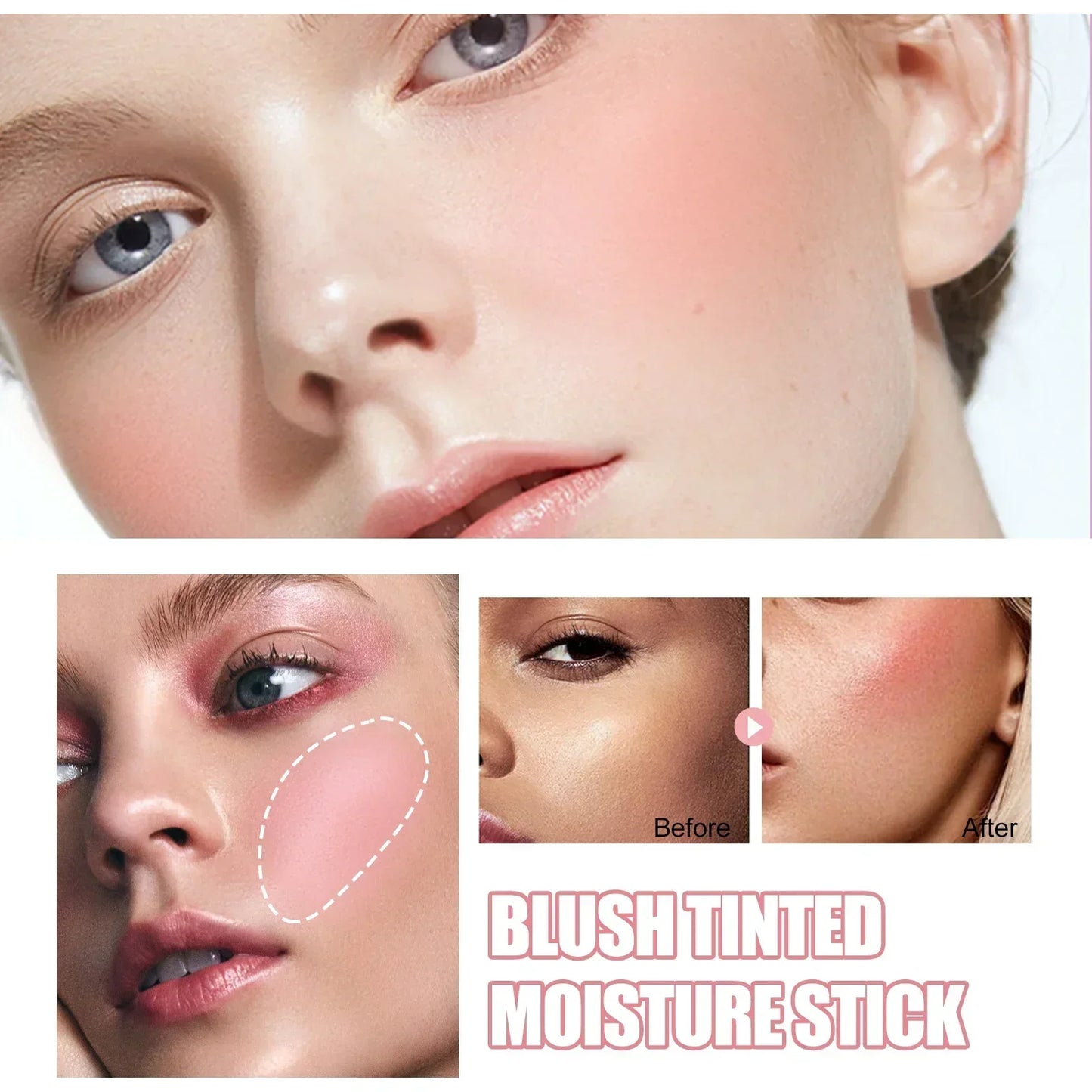EELHOE Cheek Blush Cream Stick Waterproof Longlasting