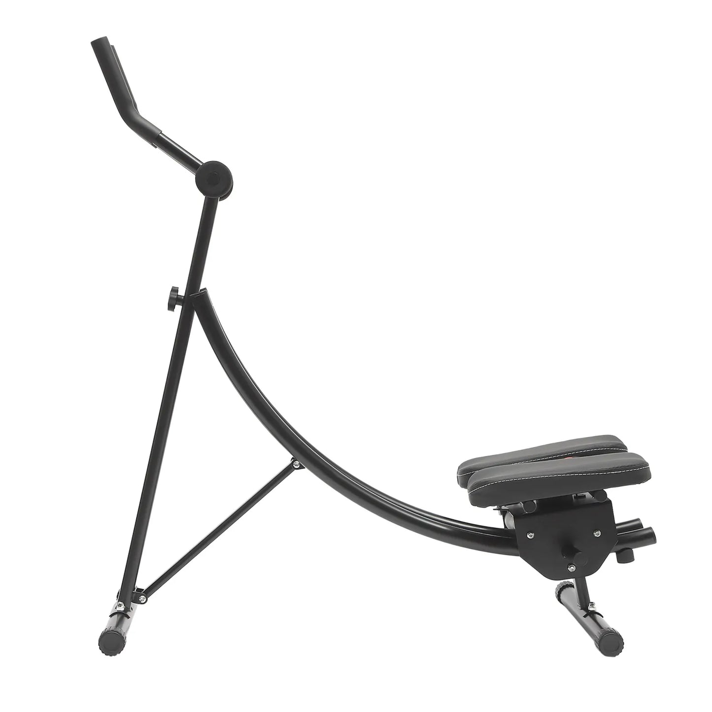 Height Adjustable Abdominal Trainer with LCD Monitor & Six Silent Rollers for Home Gym