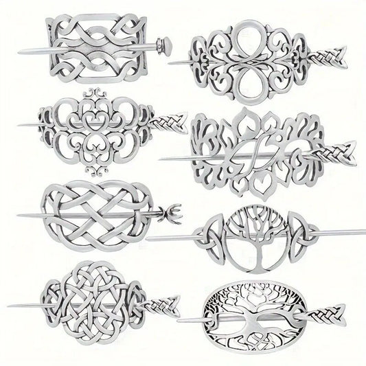 NONECN Viking Celtic Hair Clips Celtic Knot Barrette