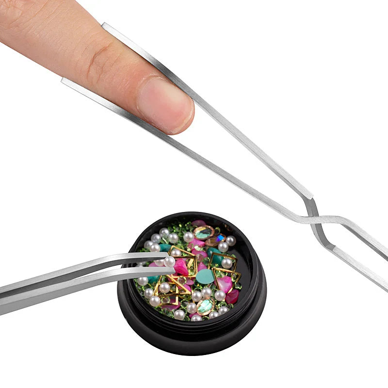 Nail Clip Set Stainless Steel Tweezer For Nail Art Shaping