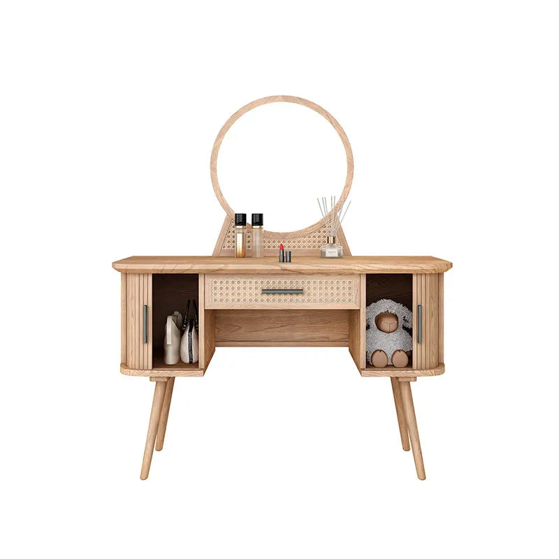 DUTRIEUX Medieval Vanity Table With Mirror In Ash Wood