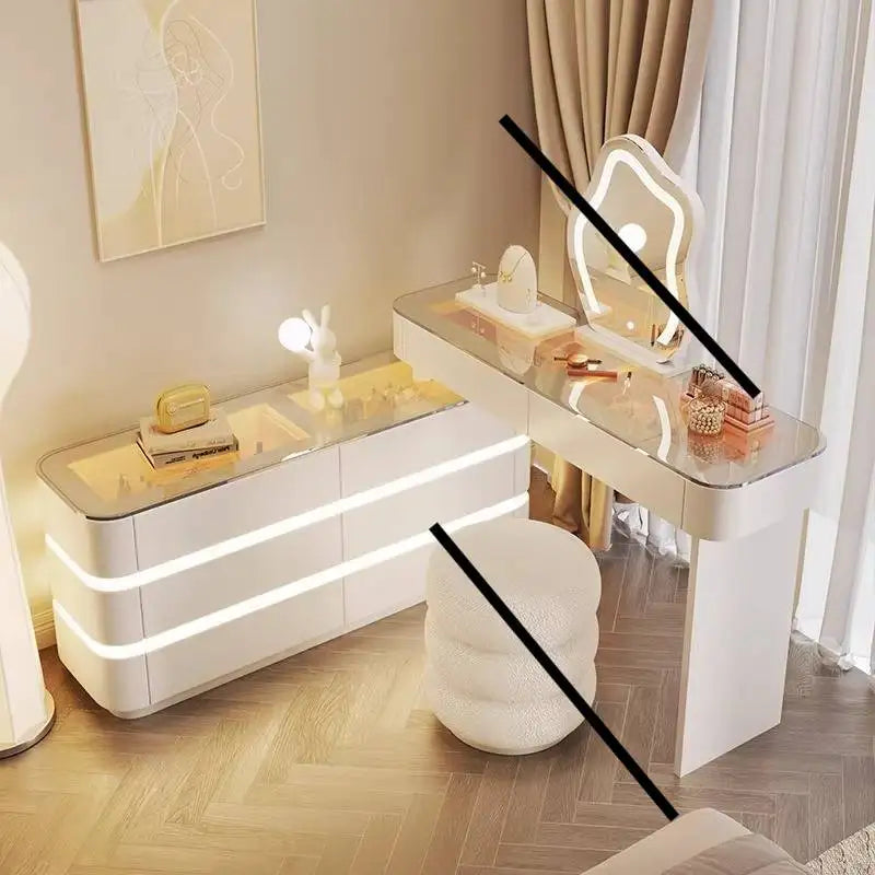 DUTRIEUX European Vanity Desk With Drawers And Shelves
