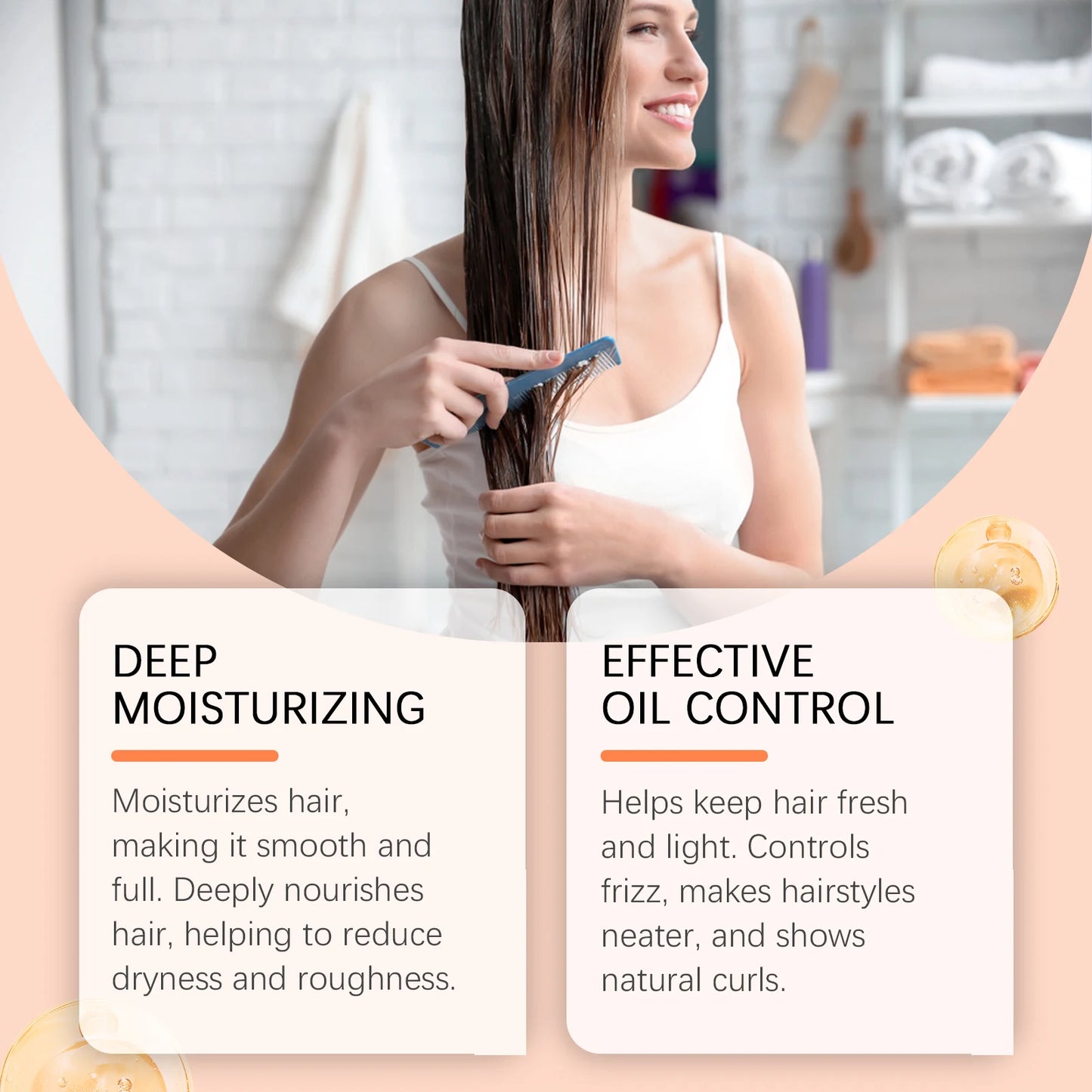 HOEGOA Coconut Hair Care Set Hydrating Shampoo Conditioner