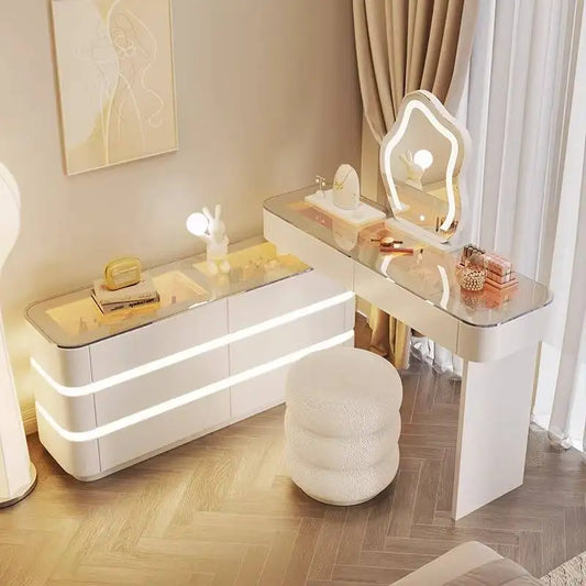 DUTRIEUX European Vanity Desk With Drawers And Shelves