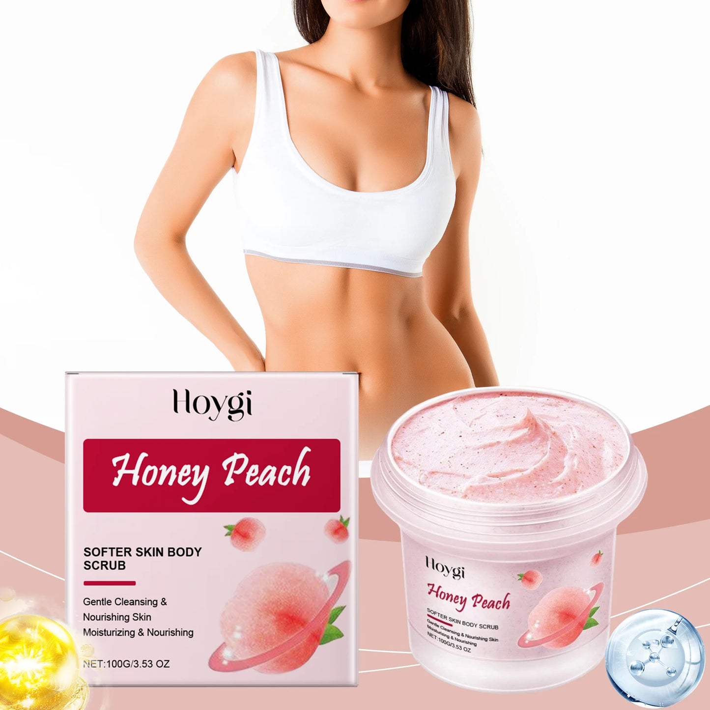 Hoygi Moisturizing Exfoliating Body Scrub Cream For Sensitive Skin