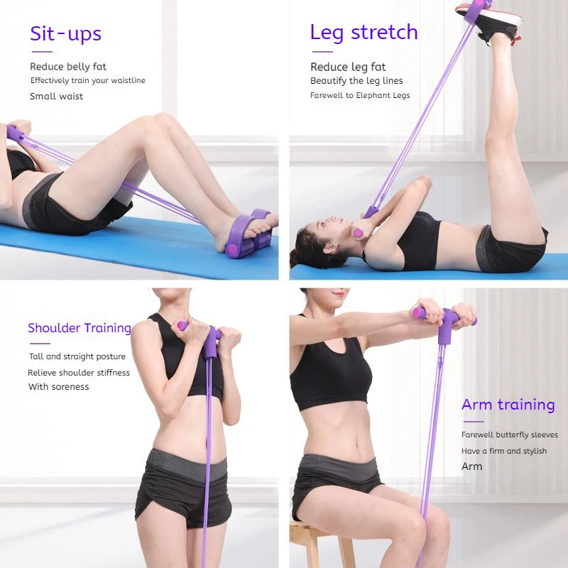 6-Tube Resistance Band Set For Full Body Workout Kit