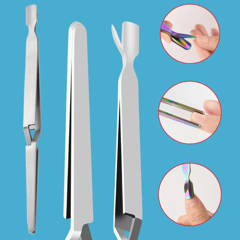 Nail Clip Set Stainless Steel Tweezer For Nail Art Shaping