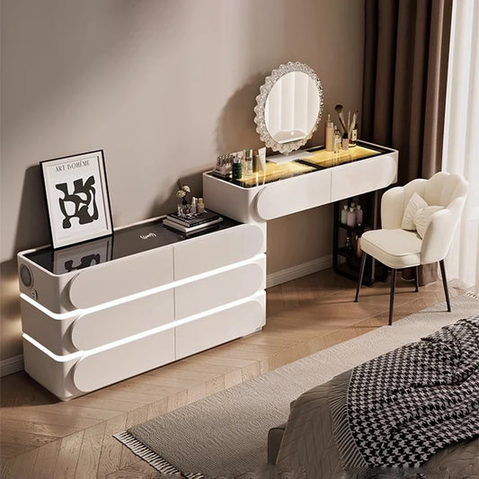 XMSJ Modern Premium Vanity Table With Five Drawers