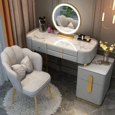 XMSJ Trendy Aesthetic Vanity With Drawer Storage Luxury