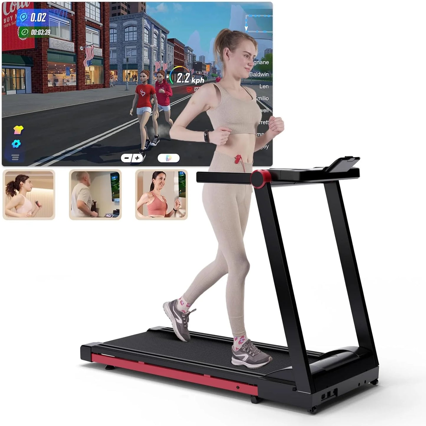 NONEDriving Power Foldable Treadmill 350lbs Incline For Home Use