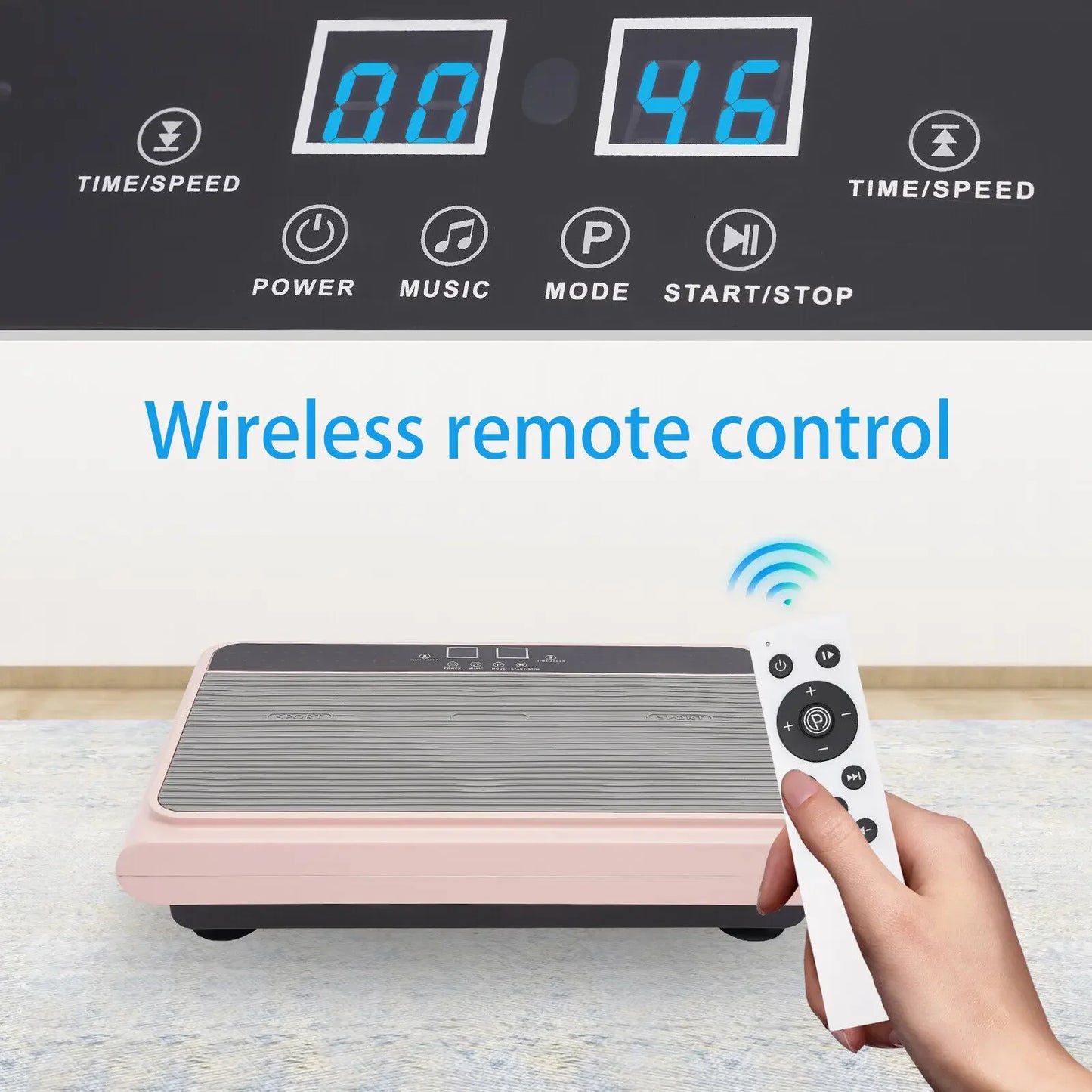 Whole Body Vibration Plate With Bluetooth Speaker Built In