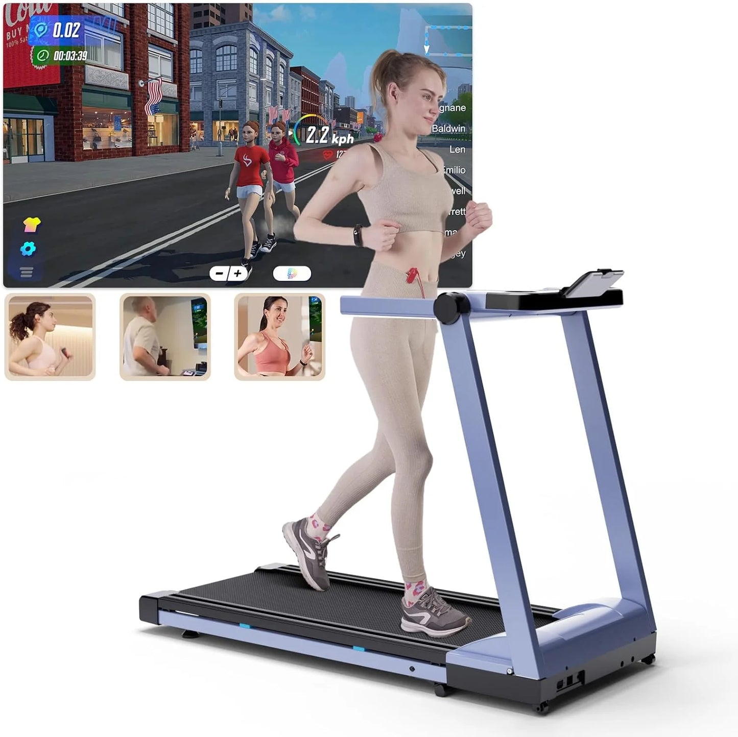 NONEDriving Power Foldable Treadmill 350lbs Incline For Home Use