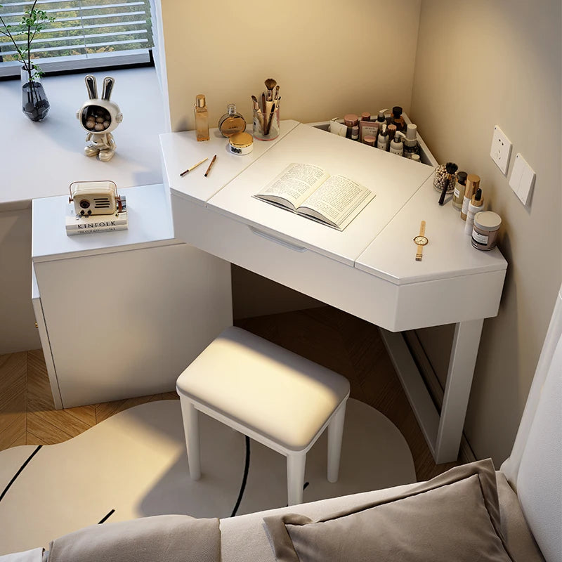 XMSJ Vintage Vanity Table With Multifunctional Drawer Set