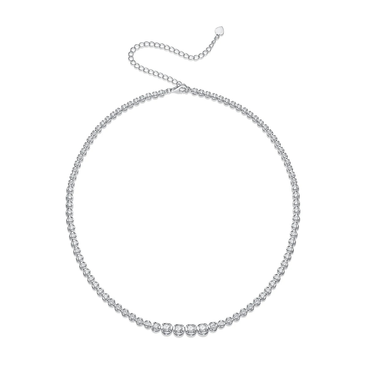 925 Sterling Silver Moissanite Necklace For Women Casual