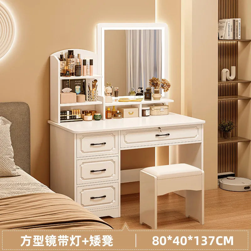 Cosmetics Bedroom Vanity Table  European Chair Storage