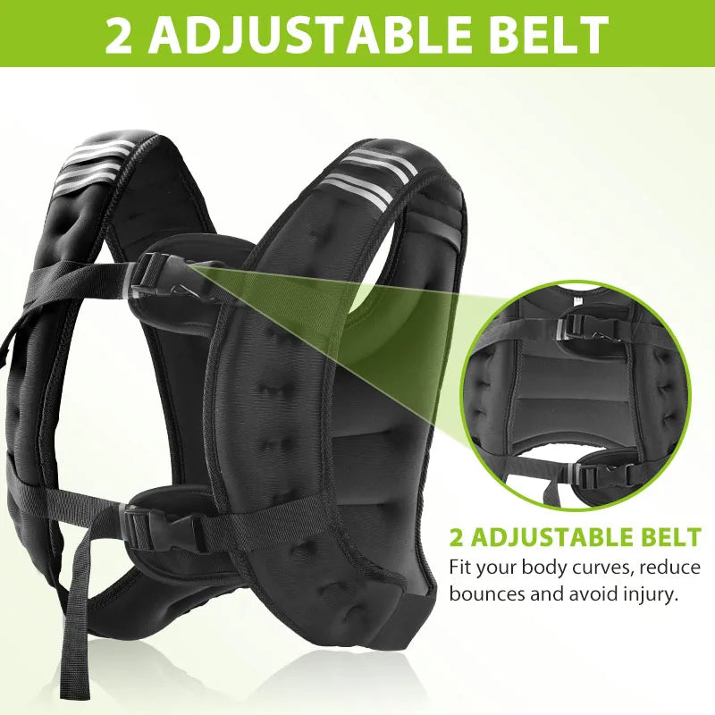 Weighted Vest With Iron Pellets For Strength Training