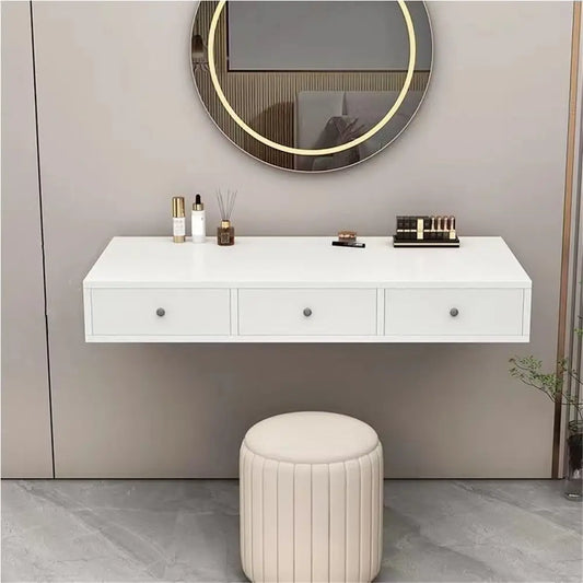 Floating Vanity Desk Wall Mount Minimalist Modern Space Saving Design