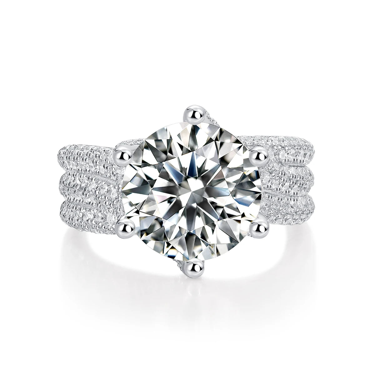 Moissanite Engagement Ring S925 Sterling Silver