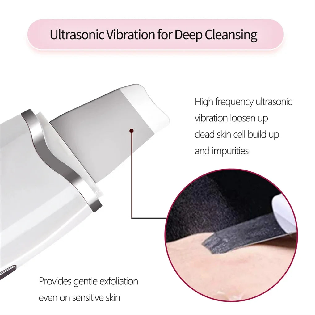 Ultrasonic Facial Spatula Deep Cleansing Electric Scrubber