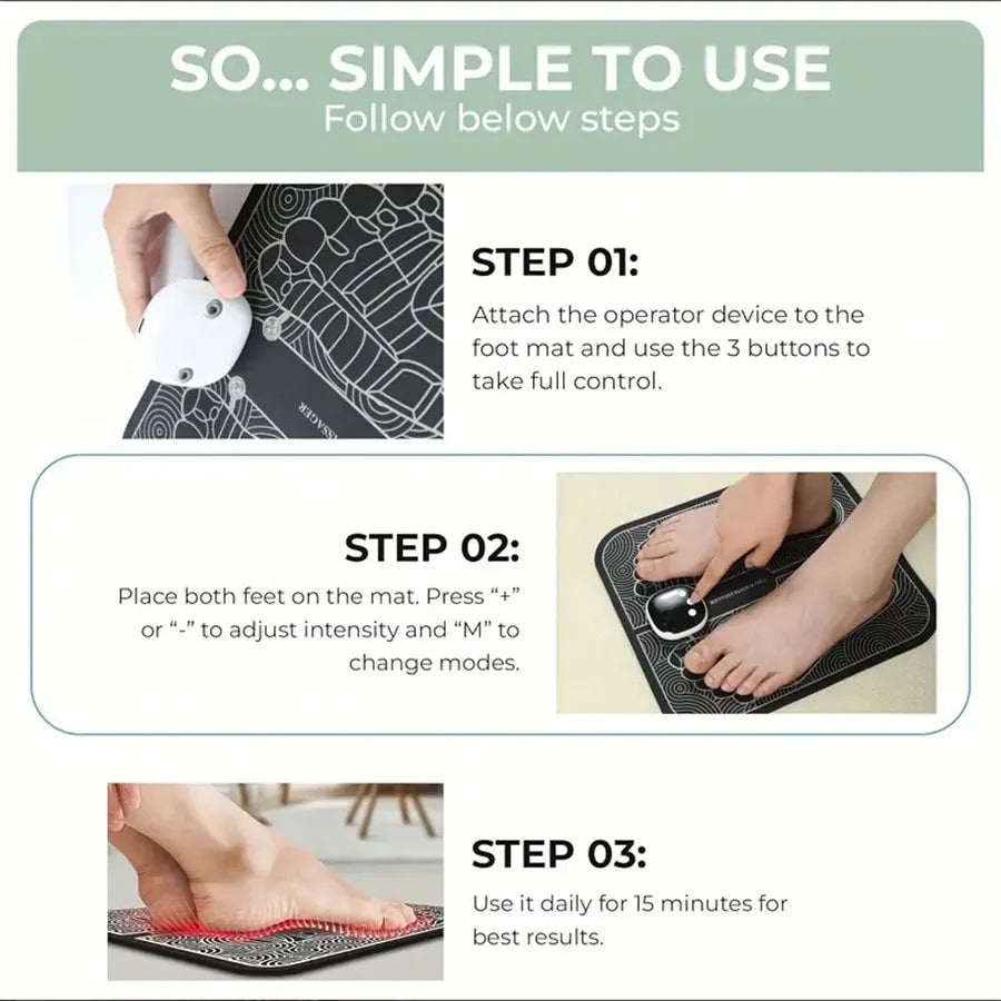 Foot Massager For Muscle Relaxation LCD Display Remote Control