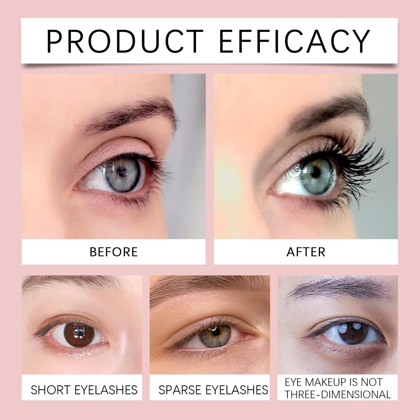 EELHOE Thick/long/ordinary Self Adhesive Eyelashes Glue Free Reusable