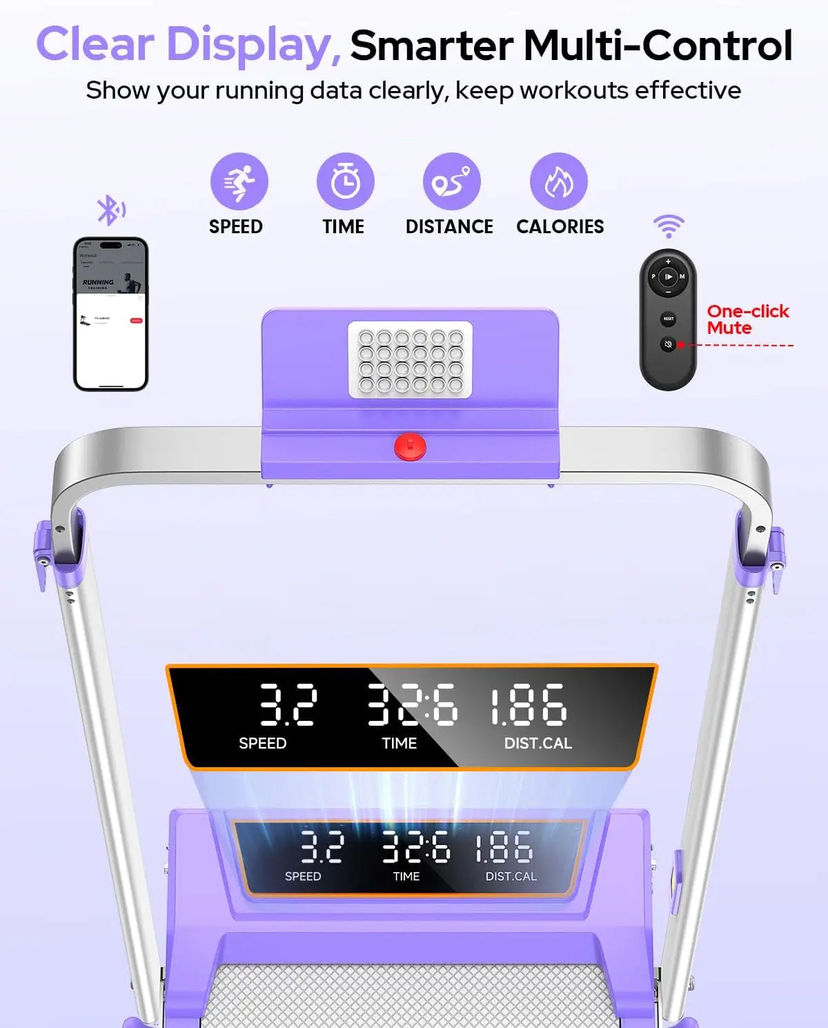 Walking Pad Treadmill With Adjustable Incline And Handle Bar 3.5HP