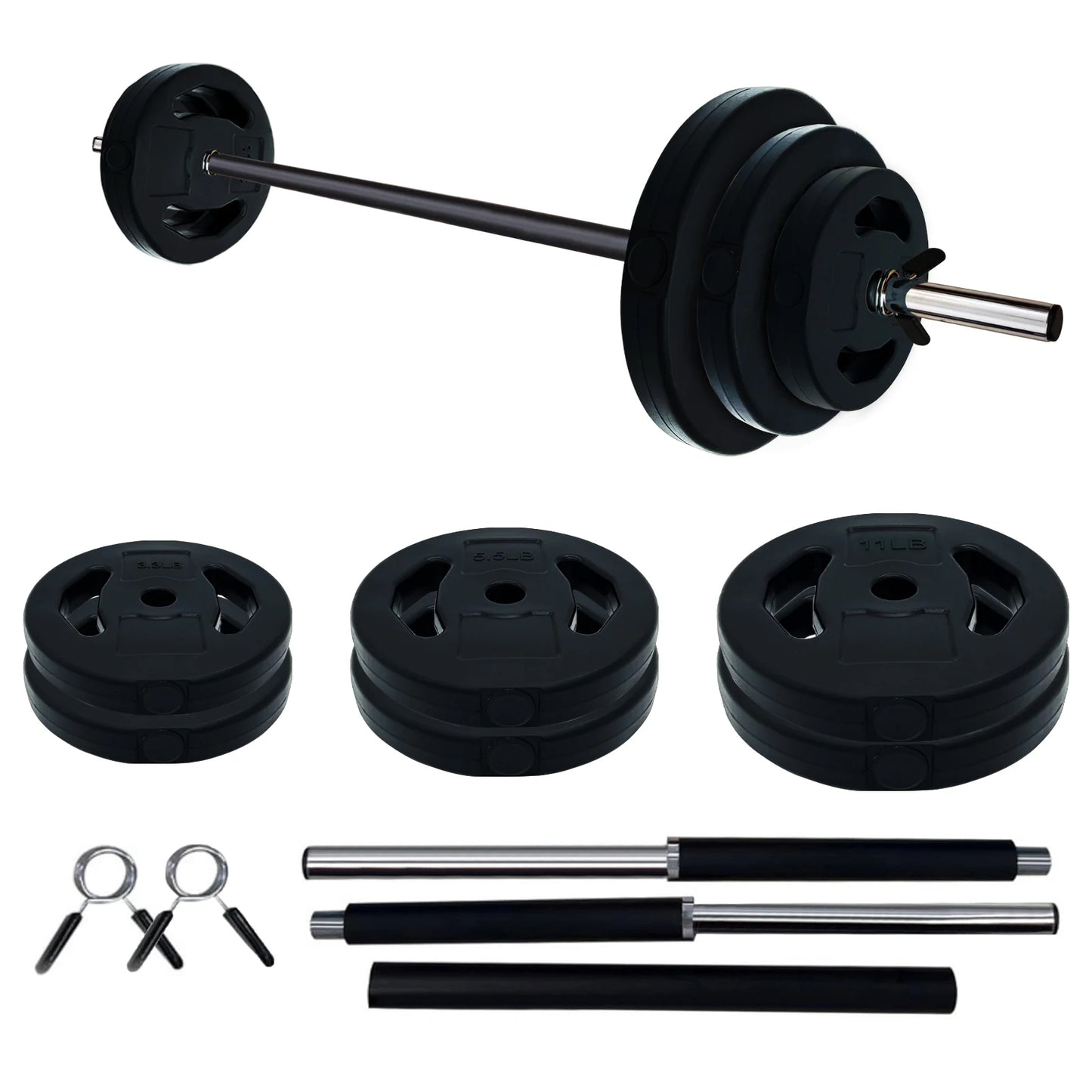HiMISS Adjustable Barbell Weight Set For Strength Training