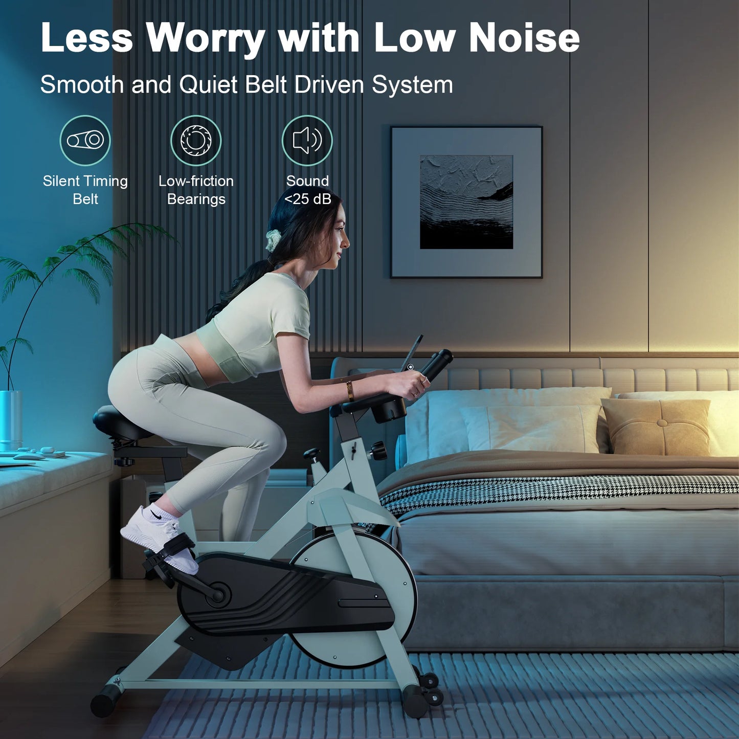Superun 32 Level Magnetic Resistance Indoor Exercise Bike